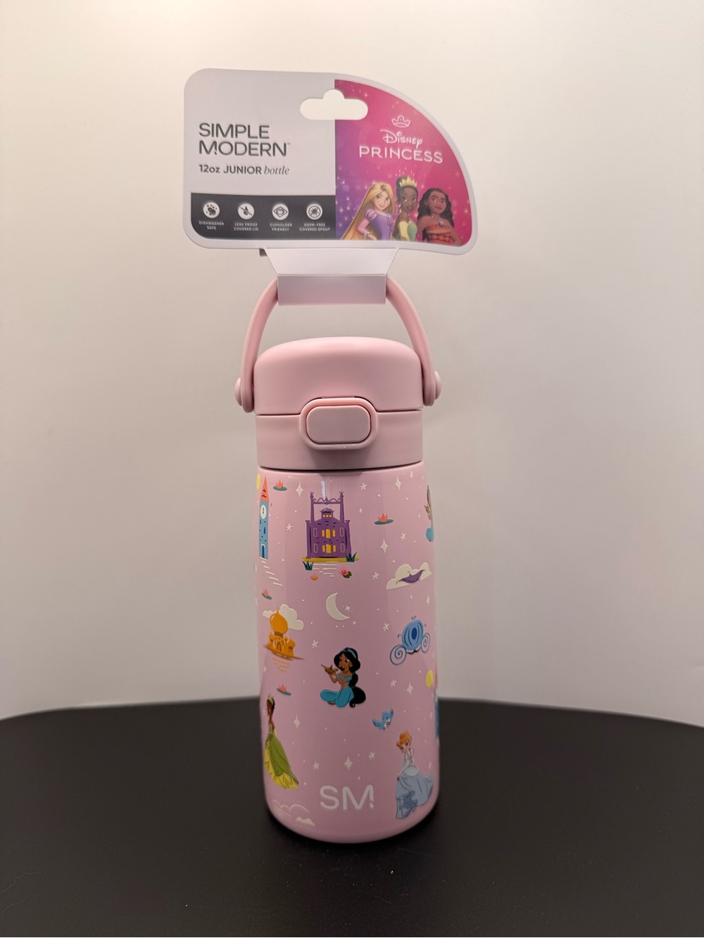 Simple Modern Kids Summit Water Bottle Straw Lid Disney Princess 12Oz Stainless